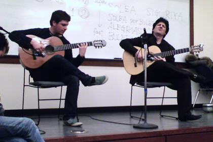 flamenco guitarists performing