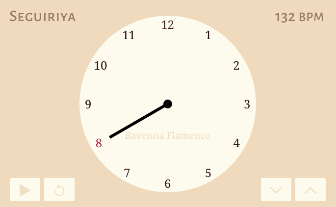 Still frame of a flamenco metronome